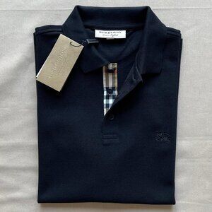 Burberry London Men's New Casual Black Color Polo Shirt XXL Size